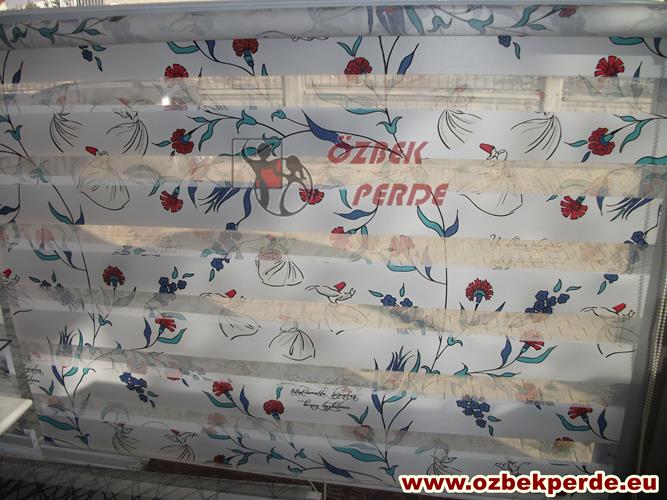 Mevlana Baskılı Zebra Perde  118x200